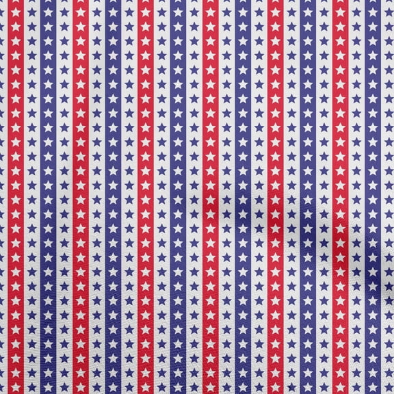oneOone Polyester Spandex Red Fabric Stars Sewing Craft Projects Fabric Prints By Yard 56 Inch Wide