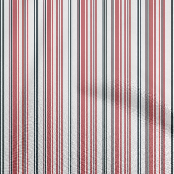 oneOone Polyester Spandex Red Fabric Stripes Craft Projects Decor Fabric Printed By The Yard 56 Inch Wide-3D