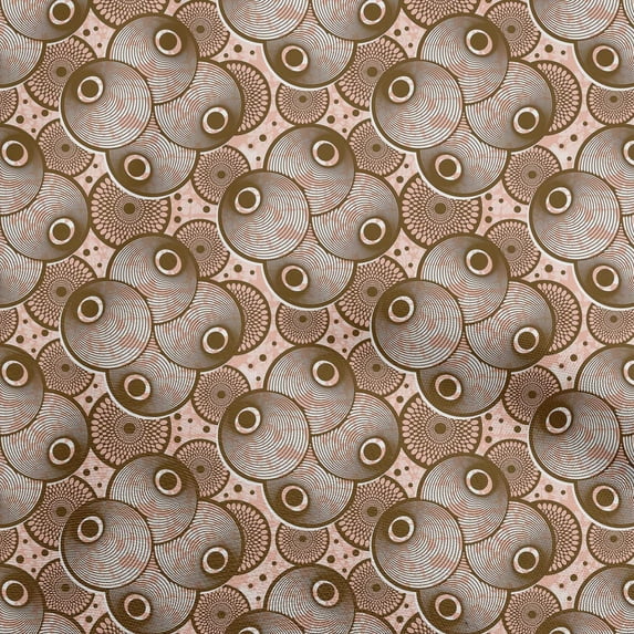 oneOone Polyester Spandex Rose Brown Fabric African Sewing Material Print Fabric By The Yard 56 Inch Wide