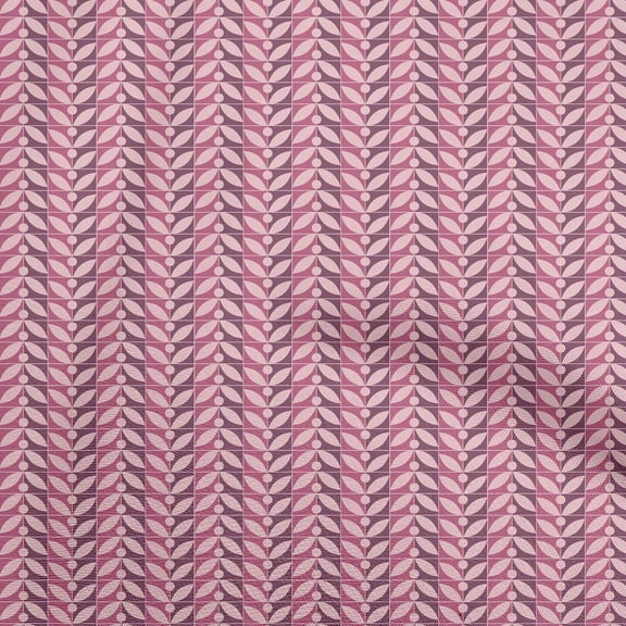 oneOone Polyester Spandex Rose Pink Fabric Asian Block Print Sewing Craft Projects Fabric Prints By Yard 56 Inch Wide
