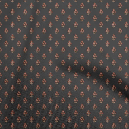 oneOone Polyester Spandex Rust Brown Fabric Block Sewing Material Print Fabric By The Yard 56 Inch Wide-ZU