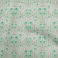 thumbnail image 1 of oneOone Polyester Spandex Sea Green Fabric Asian Suzani Floral Quilting Supplies Print Sewing Fabric By The Yard 56 Inch Wide, 1 of 4