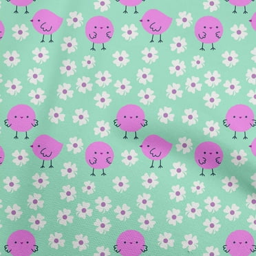 oneOone Polyester Spandex Sea Green Fabric Kids Fabric For Sewing Printed Craft Fabric By The Yard 56 Inch Wide
