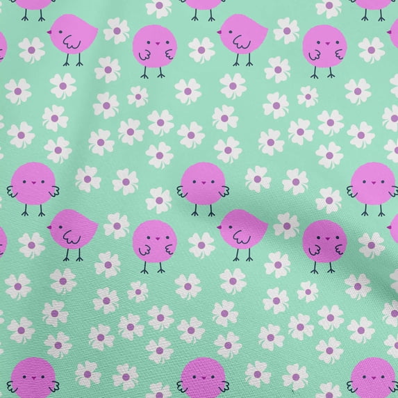 oneOone Polyester Spandex Sea Green Fabric Kids Fabric For Sewing Printed Craft Fabric By The Yard 56 Inch Wide