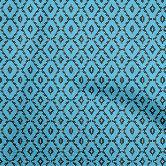 oneOone Polyester Spandex Sky Blue Fabric Block Craft Projects Decor Fabric Printed By The Yard 56 Inch Wide-S4