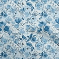 thumbnail image 1 of oneOone Polyester Spandex Teal Blue Fabric Floral Diy Clothing Quilting Fabric Print Fabric By Yard 56 Inch Wide-4F, 1 of 6