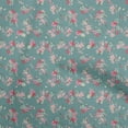 thumbnail image 1 of oneOone Polyester Spandex Teal Blue Fabric Floral Fabric For Sewing Printed Craft Fabric By The Yard 56 Inch Wide, 1 of 4