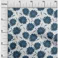 thumbnail image 1 of oneOone Polyester Spandex Teal Blue Fabric Florals Quilting Supplies Print Sewing Fabric By The Yard 56 Inch Wide-WUS, 1 of 4