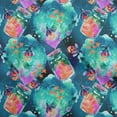 thumbnail image 1 of oneOone Polyester Spandex Teal Blue Fabric Watercolor Fabric For Sewing Printed Craft Fabric By The Yard 56 Inch Wide-WW, 1 of 6