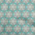 thumbnail image 1 of oneOone Polyester Spandex Turquoise Blue Fabric African Craft Projects Decor Fabric Printed By The Yard 56 Inch Wide, 1 of 4