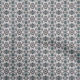 thumbnail image 1 of oneOone Polyester Spandex Turquoise Blue Fabric Asian Block Sewing Material Print Fabric By The Yard 56 Inch Wide, 1 of 4