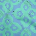 thumbnail image 1 of oneOone Polyester Spandex Turquoise Blue Fabric Asian Ikat Fabric For Sewing Printed Craft Fabric By The Yard 56 Inch Wide, 1 of 4