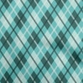 thumbnail image 1 of oneOone Polyester Spandex Turquoise Blue Fabric Check Sewing Material Print Fabric By The Yard 56 Inch Wide, 1 of 4