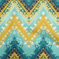 thumbnail image 1 of oneOone Polyester Spandex Turquoise Blue Fabric Chevron Sewing Material Print Fabric By The Yard 56 Inch Wide, 1 of 4