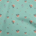 thumbnail image 1 of oneOone Polyester Spandex Turquoise Blue Fabric Floral Craft Projects Decor Fabric Printed By The Yard 56 Inch Wide, 1 of 4
