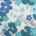 thumbnail image 1 of oneOone Polyester Spandex Turquoise Blue Fabric Floral Dress Material Fabric Print Fabric By The Yard 56 Inch Wide, 1 of 4