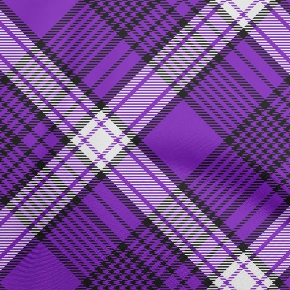 oneOone Polyester Spandex Violet Fabric Tartan Dress Material Fabric Print Fabric By The Yard 56 Inch Wide