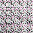 thumbnail image 1 of oneOone Polyester Spandex White Fabric Kids Floral Dress Material Fabric Print Fabric By The Yard 56 Inch Wide, 1 of 4