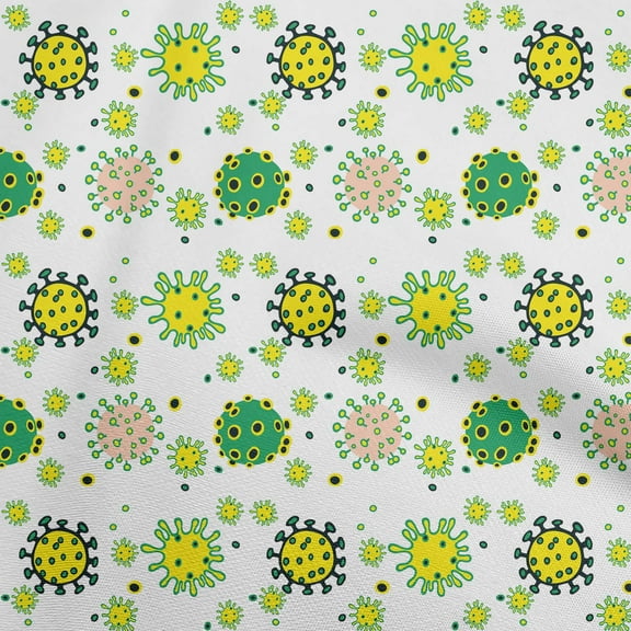 oneOone Polyester Spandex White Fabric Medical Diy Clothing Quilting Fabric Print Fabric By Yard 56 Inch Wide