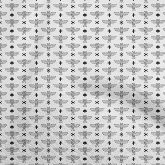 oneOone Polyester Spandex White Fabric Owl Sewing Craft Projects Fabric Prints By Yard 56 Inch Wide-aB