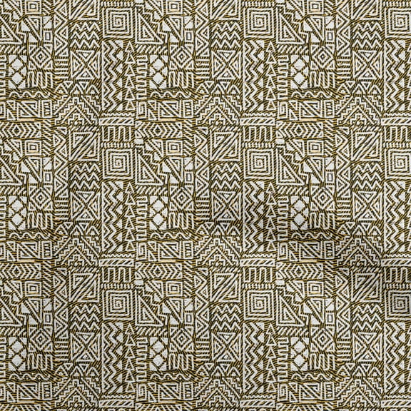 oneOone Polyester Spandex Yellow Fabric African Sewing Fabric By The Yard Printed Diy Clothing Sewing Supplies 56 Inch Wide