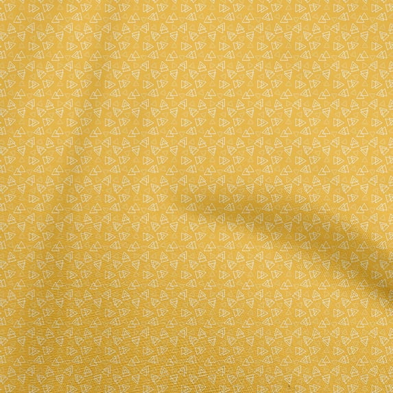 oneOone Polyester Spandex Yellow Fabric Geometric Sewing Material Print Fabric By The Yard 56 Inch Wide