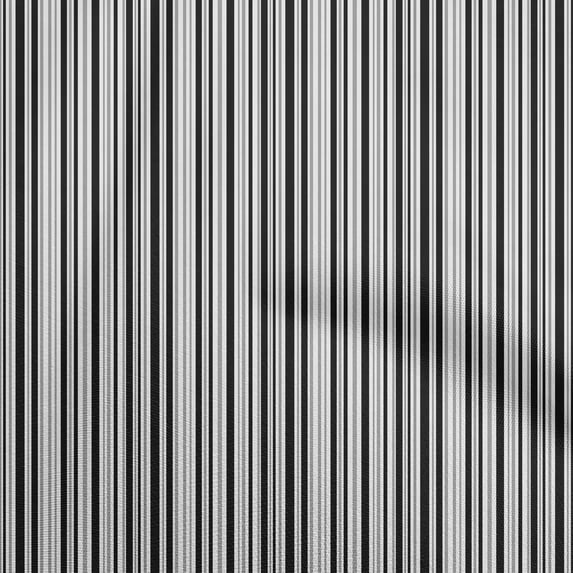 oneOone Rayon Black Fabric Stripes Craft Projects Decor Fabric Printed By The Yard 56 Inch Wide