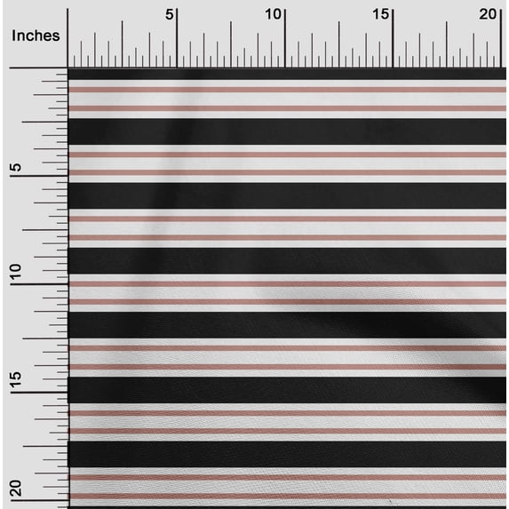 oneOone Rayon Black Fabric Stripes Diy Clothing Quilting Fabric Print Fabric By Yard 56 Inch Wide-M9K