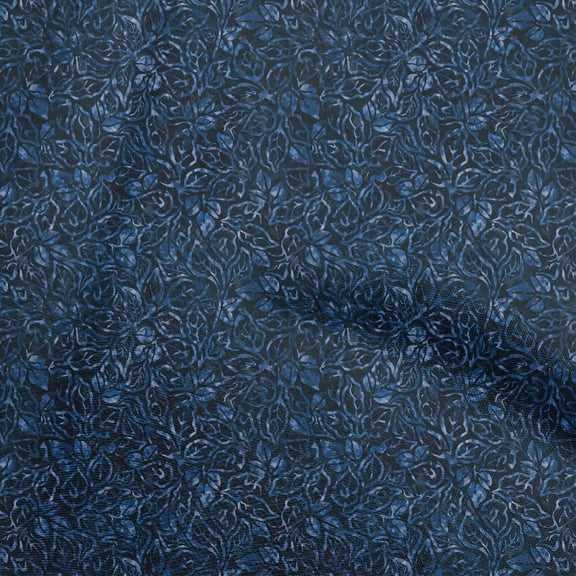 oneOone Rayon Blue Fabric Aian Batik Sewing Material Print Fabric By The Yard 56 Inch Wide