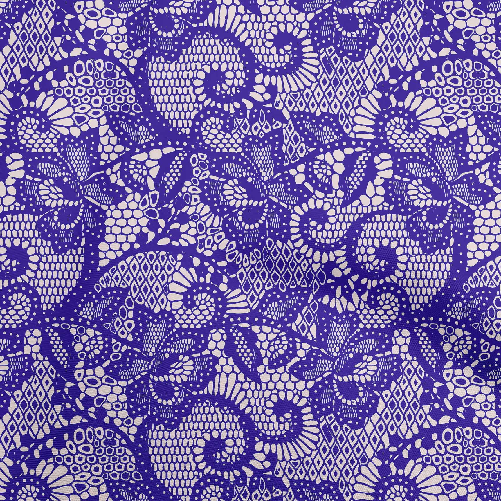 oneOone Rayon Dark Purple Fabric Lace Floral Sewing Craft Projects Fabric Prints By Yard 56 Inch Wide