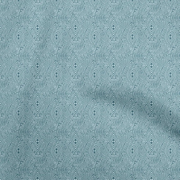 oneOone Rayon Dark Teal Green Fabric Geometric Diy Clothing Quilting Fabric Print Fabric By Yard 56 Inch Wide