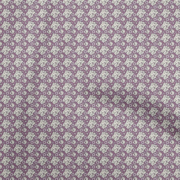 oneOone Rayon Dusty Purple Fabric Retro Map Quilting Supplies Print Sewing Fabric By The Yard 56 Inch Wide