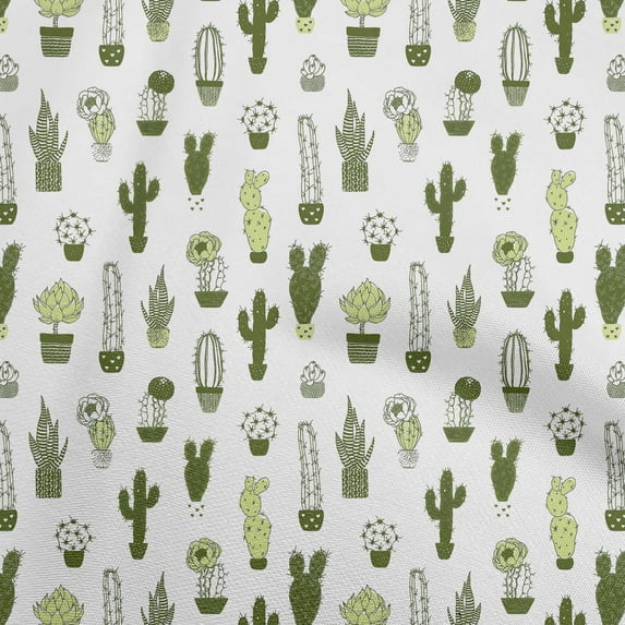 oneOone Rayon Forest Green Fabric Cactus Sewing Craft Projects Fabric Prints By Yard 56 Inch Wide