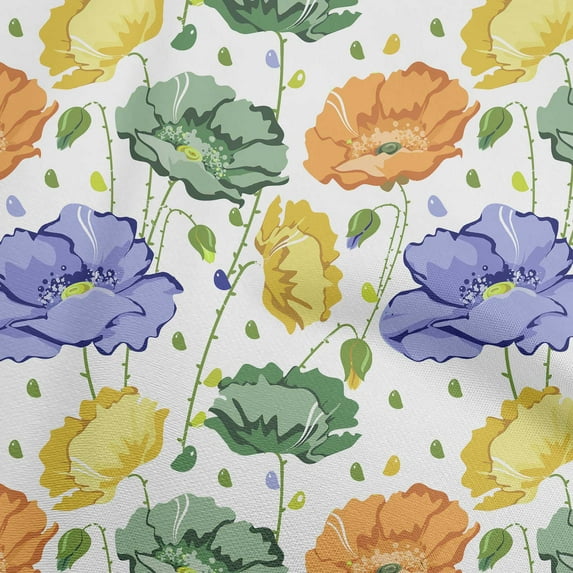 oneOone Rayon Forest Green Fabric Floral Dress Material Fabric Print Fabric By The Yard 56 Inch Wide