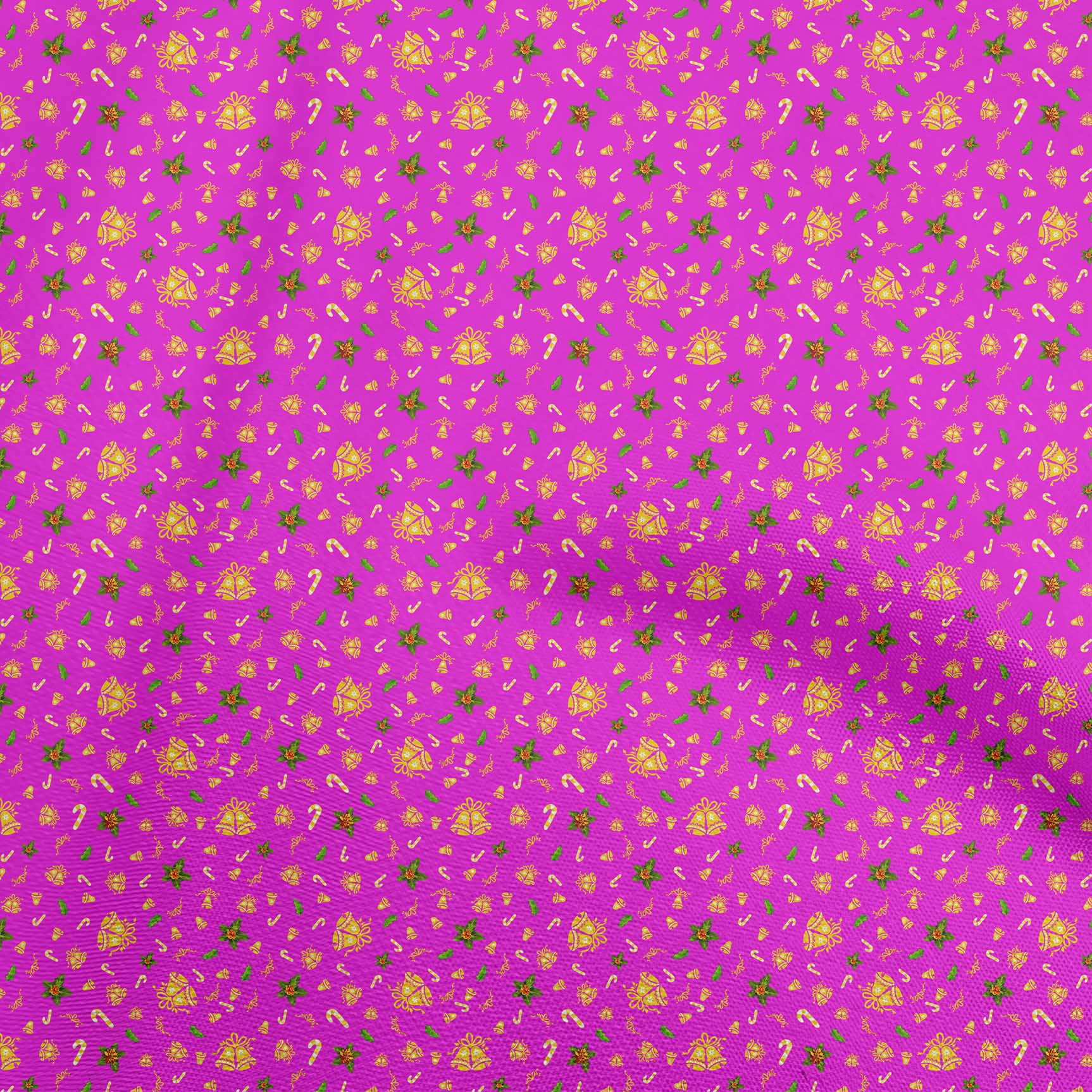 oneOone Rayon Fuschia Pink Fabric Christmas Diy Clothing Quilting Fabric Print Fabric By Yard 56 Inch Wide