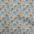 thumbnail image 1 of oneOone Rayon Grayish Blue Fabric Florals Dress Material Fabric Print Fabric By The Yard 56 Inch Wide, 1 of 4