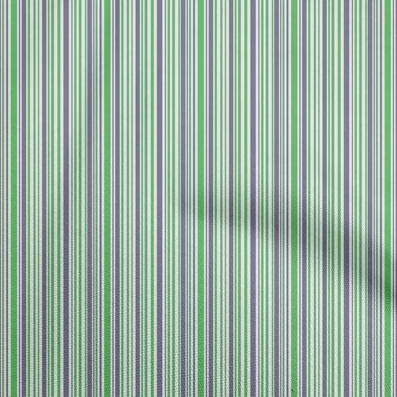 oneOone Rayon Green Fabric Stripes Fabric For Sewing Printed Craft Fabric By The Yard 56 Inch Wide