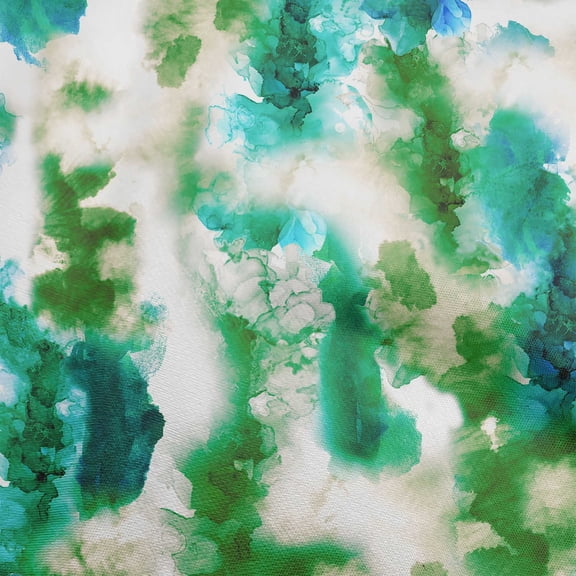 oneOone Rayon Green Fabric Watercolor Diy Clothing Quilting Fabric Print Fabric By Yard 56 Inch Wide