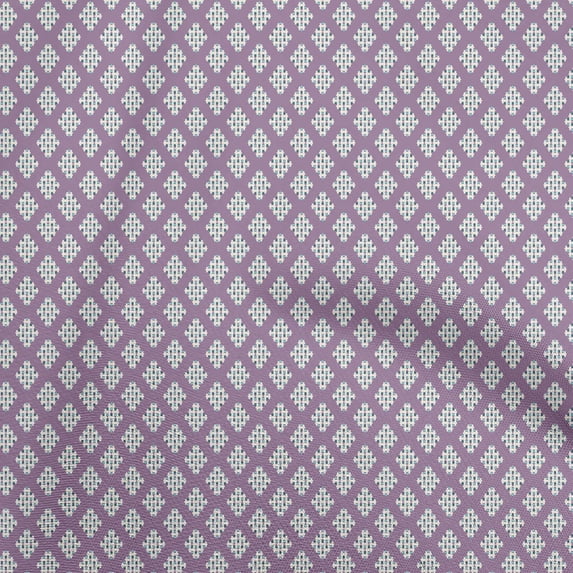 oneOone Rayon Lavender Fabric Geometric Quilting Supplies Print Sewing Fabric By The Yard 56 Inch Wide