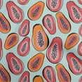 thumbnail image 1 of oneOone Rayon Light Blue Fabric Papaya Dress Material Fabric Print Fabric By The Yard 56 Inch Wide, 1 of 1