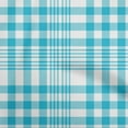 thumbnail image 1 of oneOone Rayon Light Blue Fabric Tartan Sewing Fabric By The Yard Printed Diy Clothing Sewing Supplies 56 Inch Wide, 1 of 4