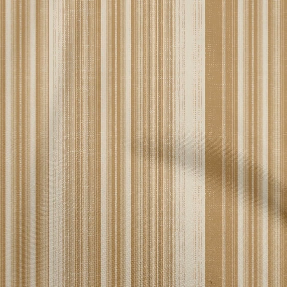 oneOone Rayon Light Brown Fabric Stripe & Fabric For Sewing Printed Craft Fabric By The Yard 56 Inch Wide