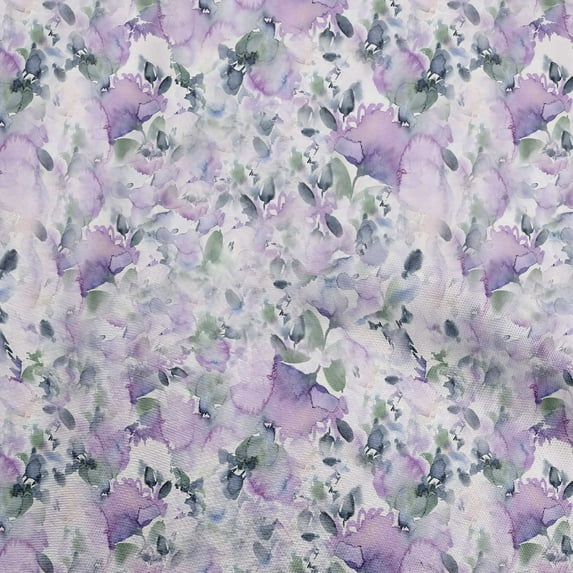oneOone Rayon Light Purple Fabric Floral Texture Quilting Supplies Print Sewing Fabric By The Yard 56 Inch Wide