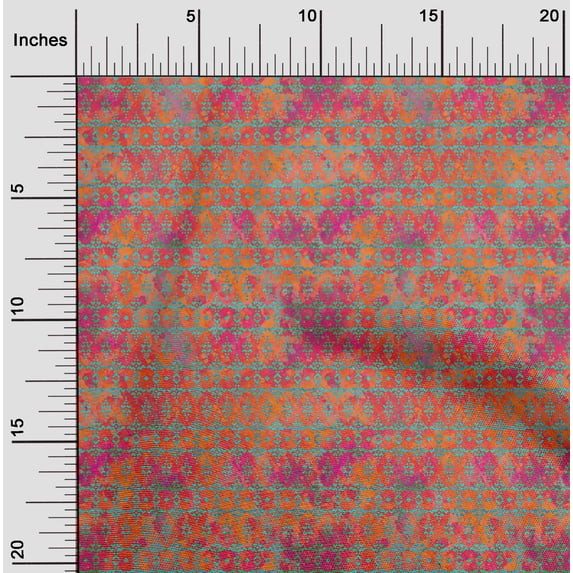 oneOone Rayon Light Red Fabric Batik Craft Projects Decor Fabric Printed By The Yard 56 Inch Wide