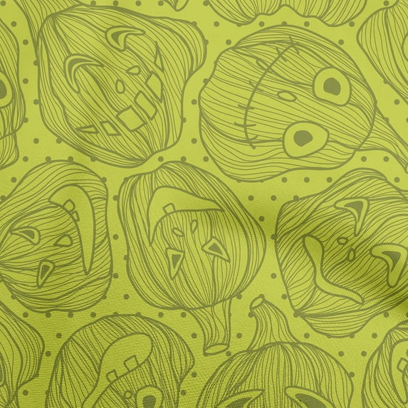 oneOone Rayon Lime Green Fabric Halloween Fabric For Sewing Printed Craft Fabric By The Yard 56 Inch Wide