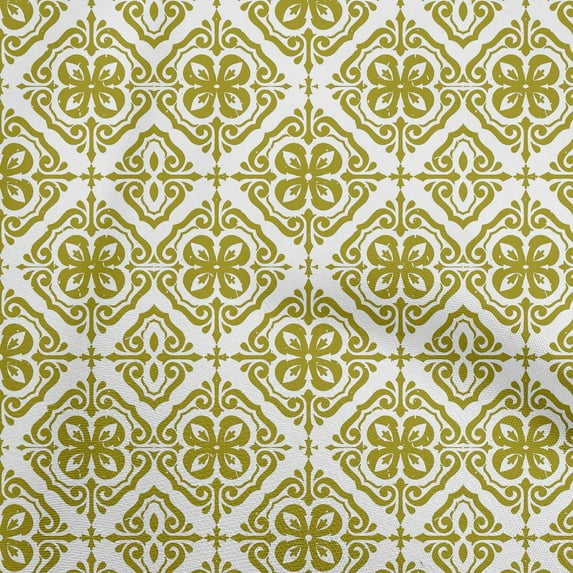 oneOone Rayon Lime Green Fabric Mosaic Sewing Craft Projects Fabric Prints By Yard 56 Inch Wide