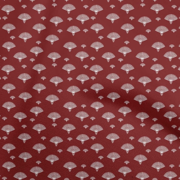 oneOone Rayon Maroon Fabric Block Sewing Material Print Fabric By The Yard 56 Inch Wide