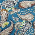 thumbnail image 1 of oneOone Rayon Medium Blue Fabric Asian Paisley Fabric For Sewing Printed Craft Fabric By The Yard 56 Inch Wide, 1 of 4