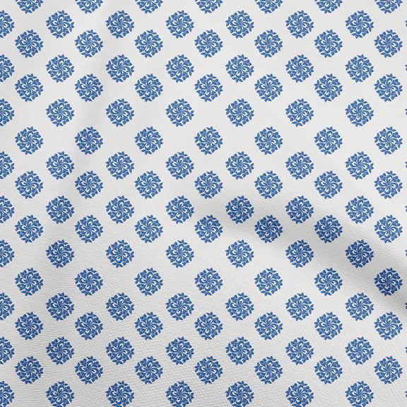 oneOone Rayon Medium Blue Fabric Block Sewing Craft Projects Fabric Prints By Yard 56 Inch Wide-R7