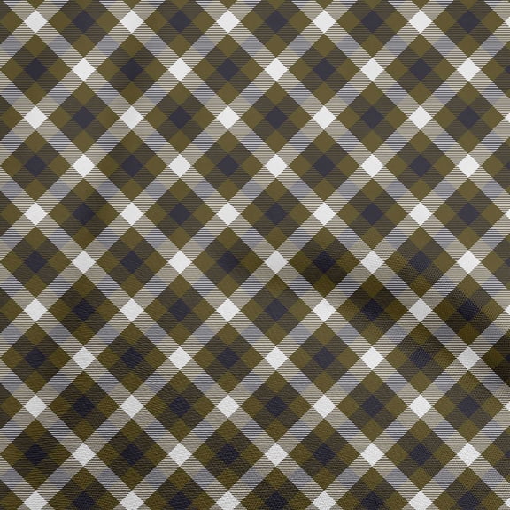 oneOone Rayon Olive Green Fabric Check Craft Projects Decor Fabric Printed By The Yard 56 Inch Wide